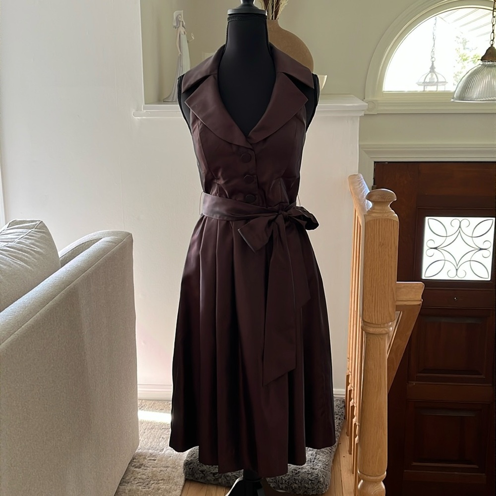 Gorgeous Elegant Halter Dress/midi/wedding guest